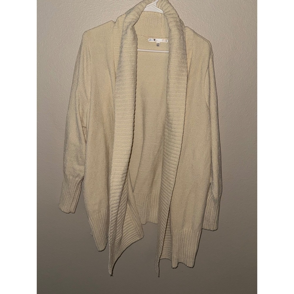 Seven7 NWT Cream Colored Cozy Textured Shawl Collar Cardigan‎ Sweater size 3XL